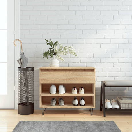 Shoe Cabinet 70X36X60 Cm Engineered Wood