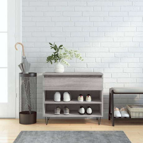 Shoe Cabinet 70X36X60 Cm Engineered Wood