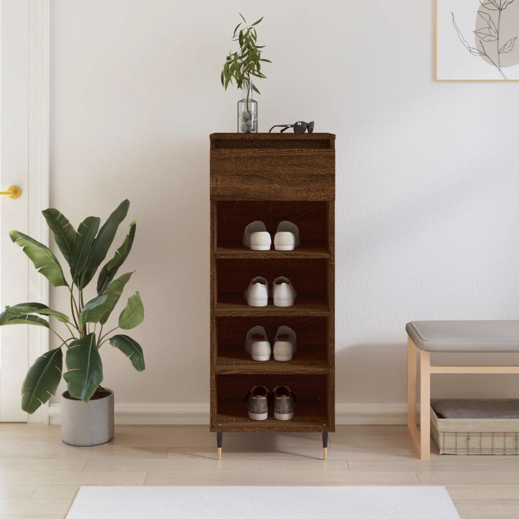 Shoe Cabinet 40X36X105 Cm Engineered Wood