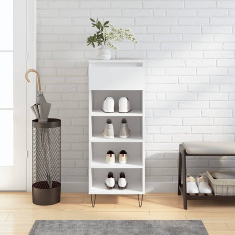 Shoe Cabinet 40X36X105 Cm Engineered Wood