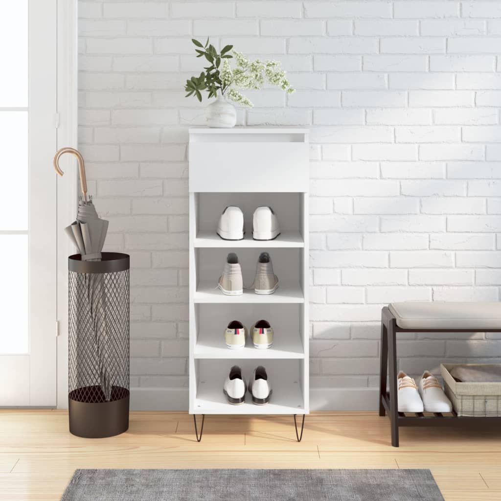 Shoe Cabinet 40X36X105 Cm Engineered Wood