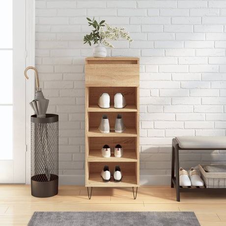 Shoe Cabinet 40X36X105 Cm Engineered Wood
