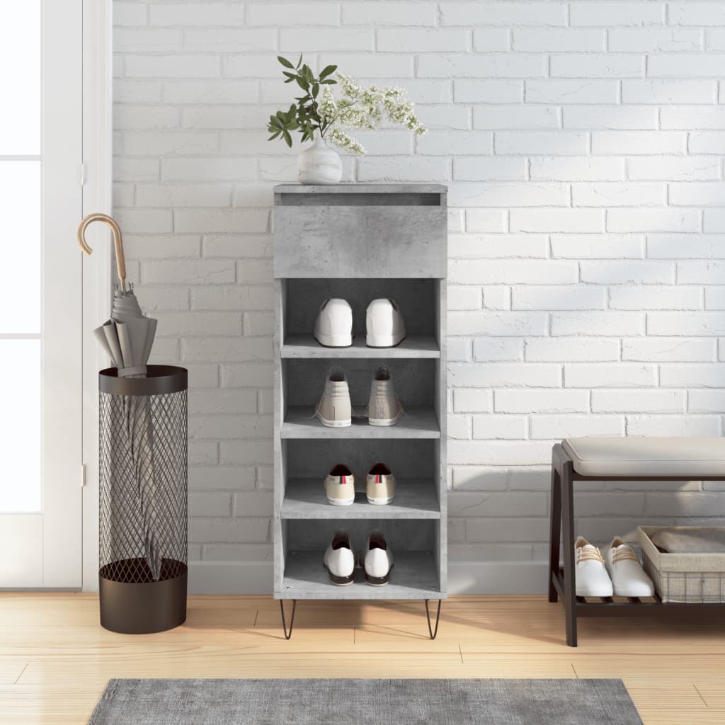 Shoe Cabinet 40X36X105 Cm Engineered Wood
