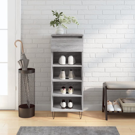 Shoe Cabinet 40X36X105 Cm Engineered Wood