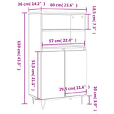 Highboard 60X36X110 Cm Engineered Wood