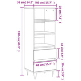 Highboard 40X36X110 Cm Engineered Wood