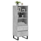 Highboard Concrete Grey 40x36x110 cm Engineered Wood