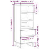 Highboard Concrete Grey 40x36x110 cm Engineered Wood