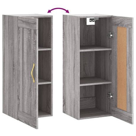 Wall Mounted Cabinet 34.5X34X90 Cm Engineered Wood