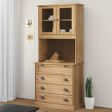 Highboard Vigo 78X40X175 Cm Solid Wood Pine