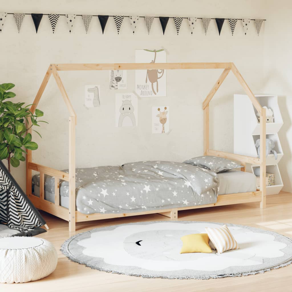Kids Bed Frame Solid Wood Pine