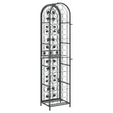 Wine Rack for 73 Bottles Black 45x36x200 cm Wrought Iron