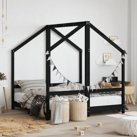 Kids Bed Frame Solid Wood Pine