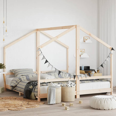 Kids Bed Frame Solid Wood Pine