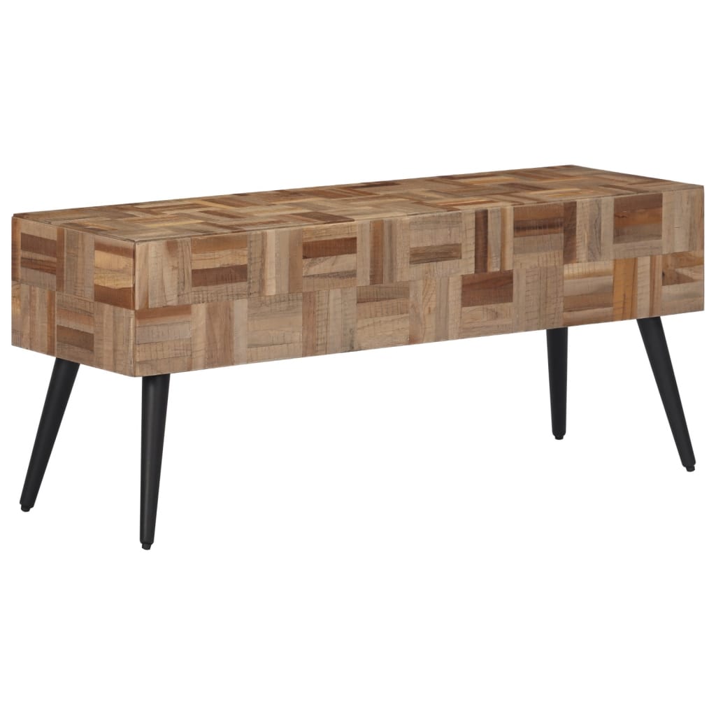 Bench 110x35x45 cm Solid Reclaimed Teak