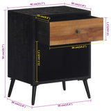 Bedside Cabinet 40X30X50 Cm Solid Wood Teak