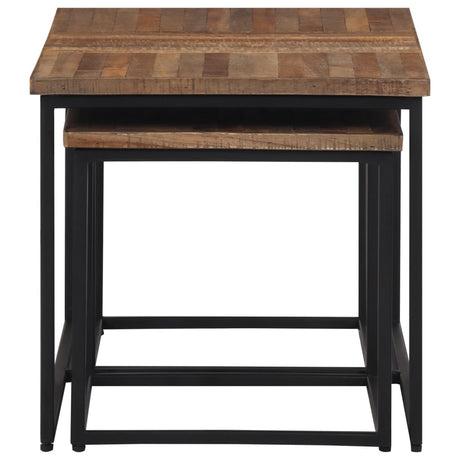 Nesting Coffee Tables 3 Pcs Solid Wood Teak