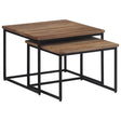 Nesting Coffee Tables 2 Pcs Solid Wood Teak
