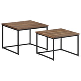 Nesting Coffee Tables 2 Pcs Solid Wood Teak