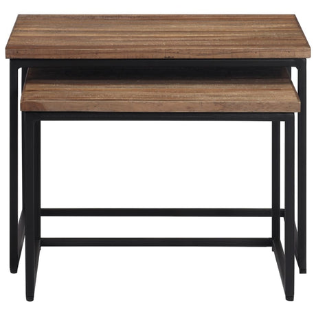 Nesting Coffee Tables 2 Pcs Solid Wood Teak