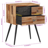 Bedside Cabinet 47X31.5X60 Cm Solid Wood Teak