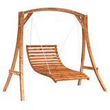 Swing Bed Solid Wood Spruce With Teak Finish