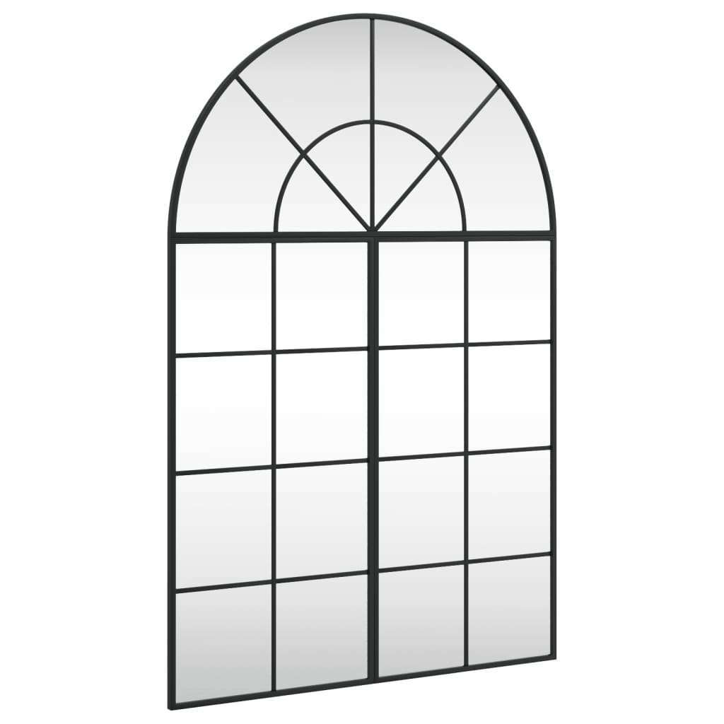 Wall Mirror Black Arch Iron