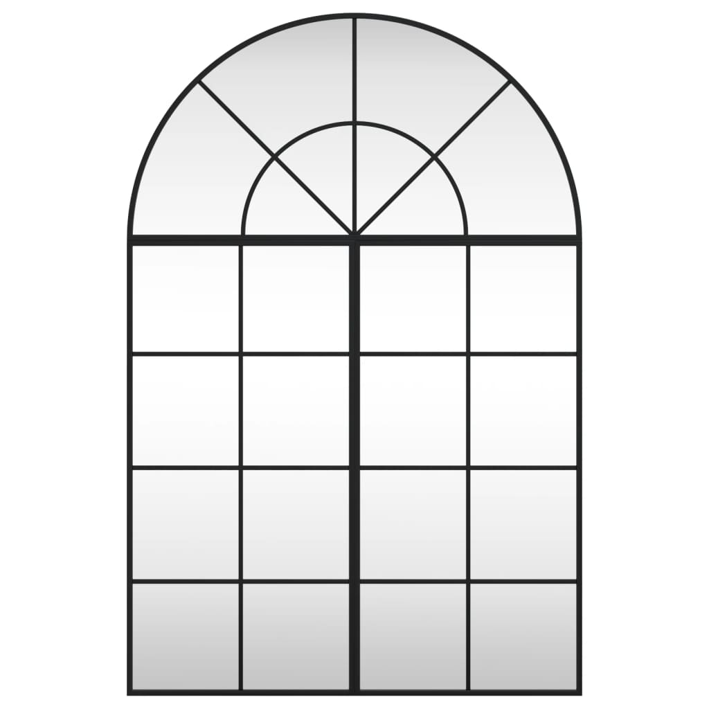 Wall Mirror Black Arch Iron