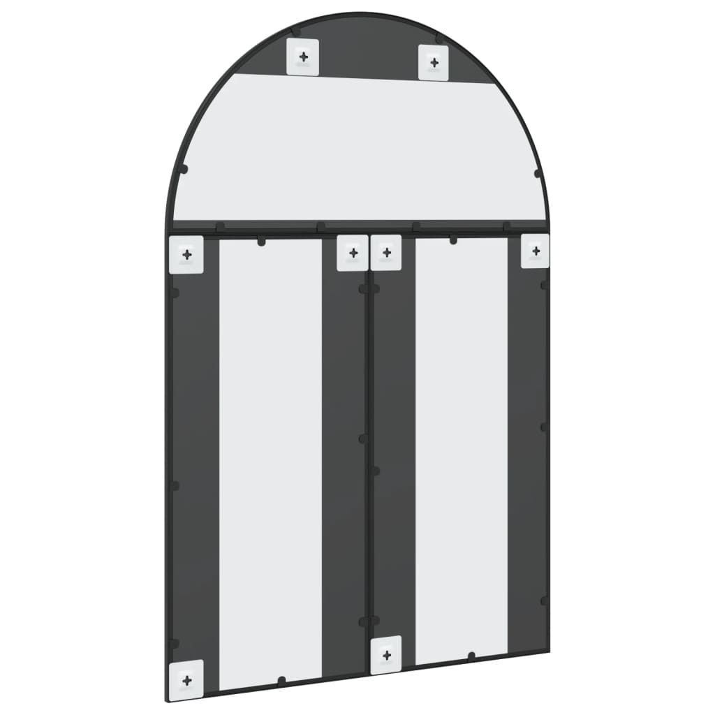 Wall Mirror Black Arch Iron