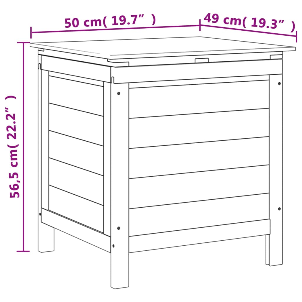 Garden Storage Box Solid Wood Fir