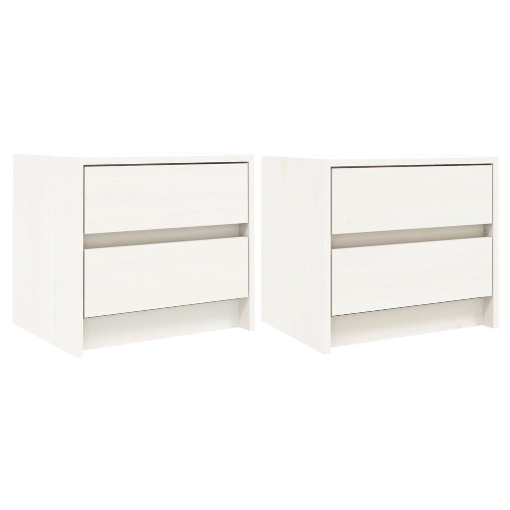 Bedside Cabinets 2 Pcs 40X31X35.5 Cm Solid Wood Pine