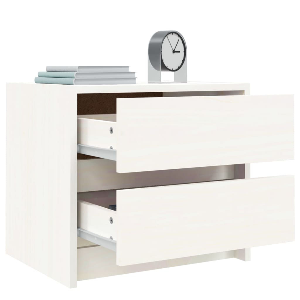Bedside Cabinets 2 Pcs 40X31X35.5 Cm Solid Wood Pine
