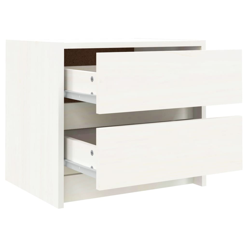 Bedside Cabinets 2 Pcs 40X31X35.5 Cm Solid Wood Pine