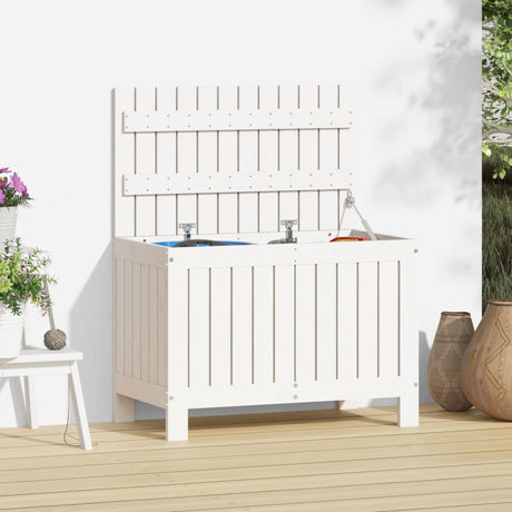 Garden Storage Box 76X42.5X54 Cm Solid Wood Pine