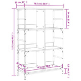 Bookshelf 78.5X33X Engineered Wood