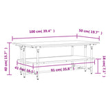 Coffee Table 100X50X40 Cm Engineered Wood