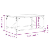 Coffee Table 75X50X35 Cm Engineered Wood