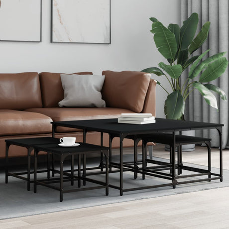 Nesting Coffee Tables 5 Pcs Engineered Wood