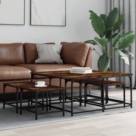 Nesting Coffee Tables 5 Pcs Engineered Wood