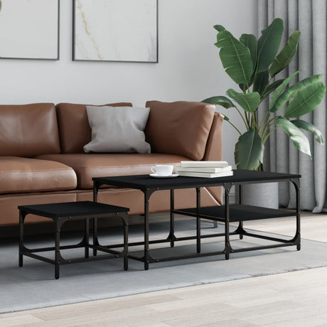 Nesting Coffee Tables 2 Pcs Engineered Wood