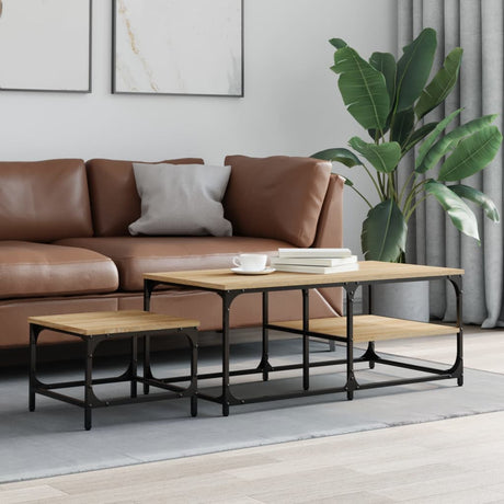 Nesting Coffee Tables 2 Pcs Engineered Wood