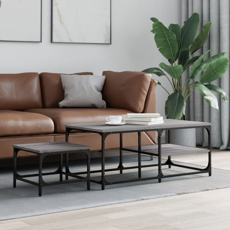 Nesting Coffee Tables 2 Pcs Engineered Wood