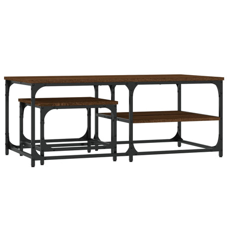 Nesting Coffee Tables 2 Pcs Engineered Wood