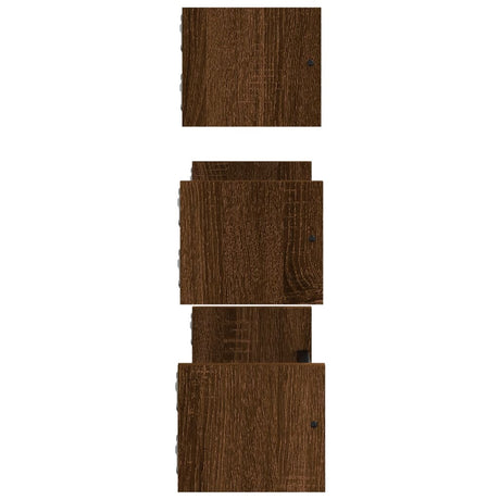 3 Piece Wall Shelf Set With Bars Engineered Wood