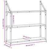 3-Tier Wall Shelf Engineered Wood