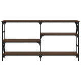 Console Table Brown Oak 150x29x76.5 cm Engineered Wood