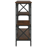 Console Table Brown Oak 180x29x76.5 cm Engineered Wood