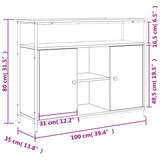 Sideboard 100X35X80 Cm Engineered Wood