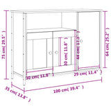 Sideboard 100X35X75 Cm Engineered Wood