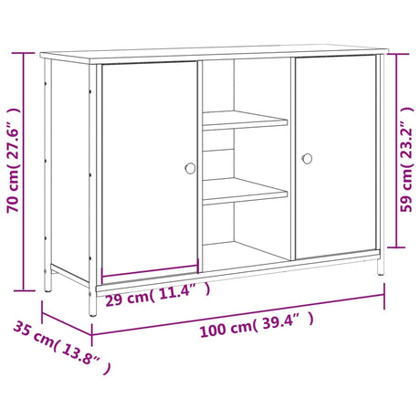 Sideboard 100X35X70 Cm Engineered Wood